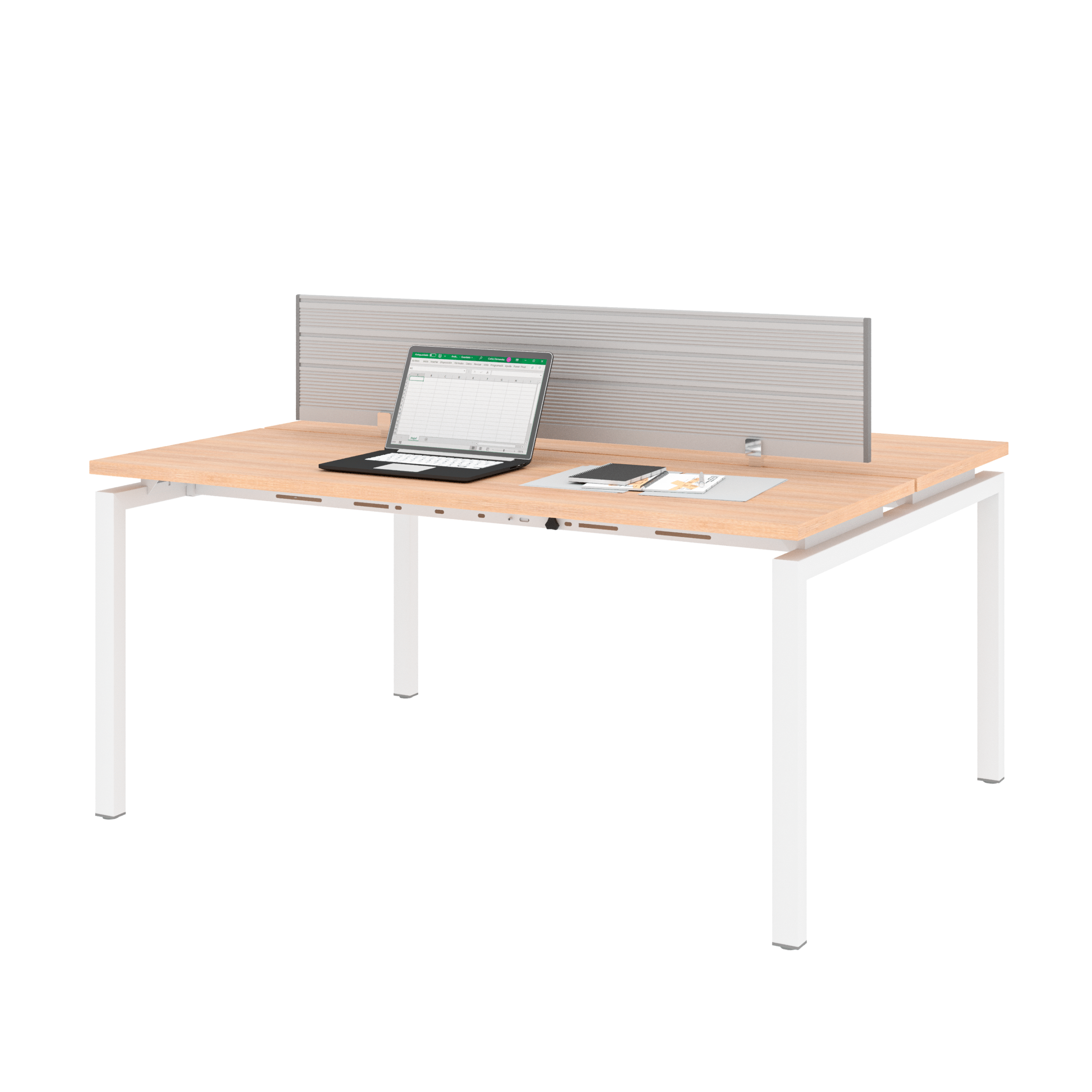 Escritorio White MS Bench 2 Personas