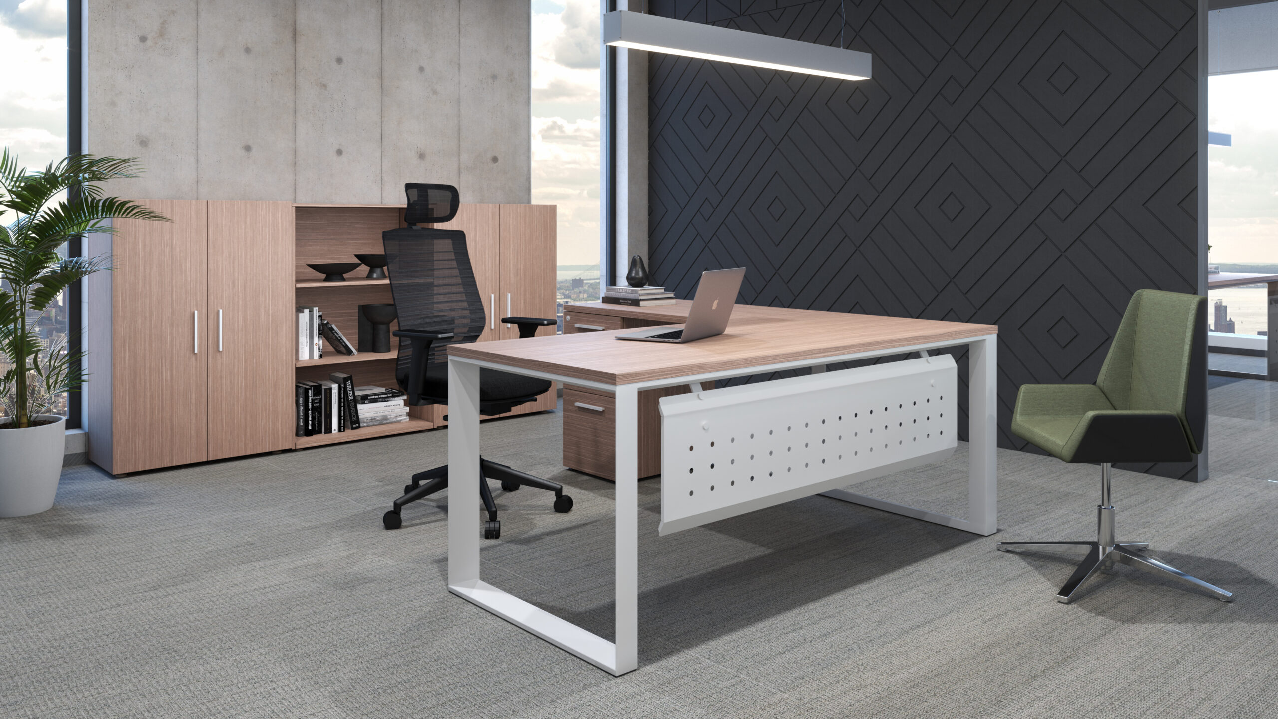 Escritorio SQ Semiejecutivo con credenza lateral - Image 2